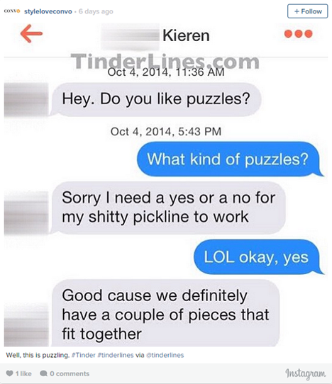 tinder opening lines for girls