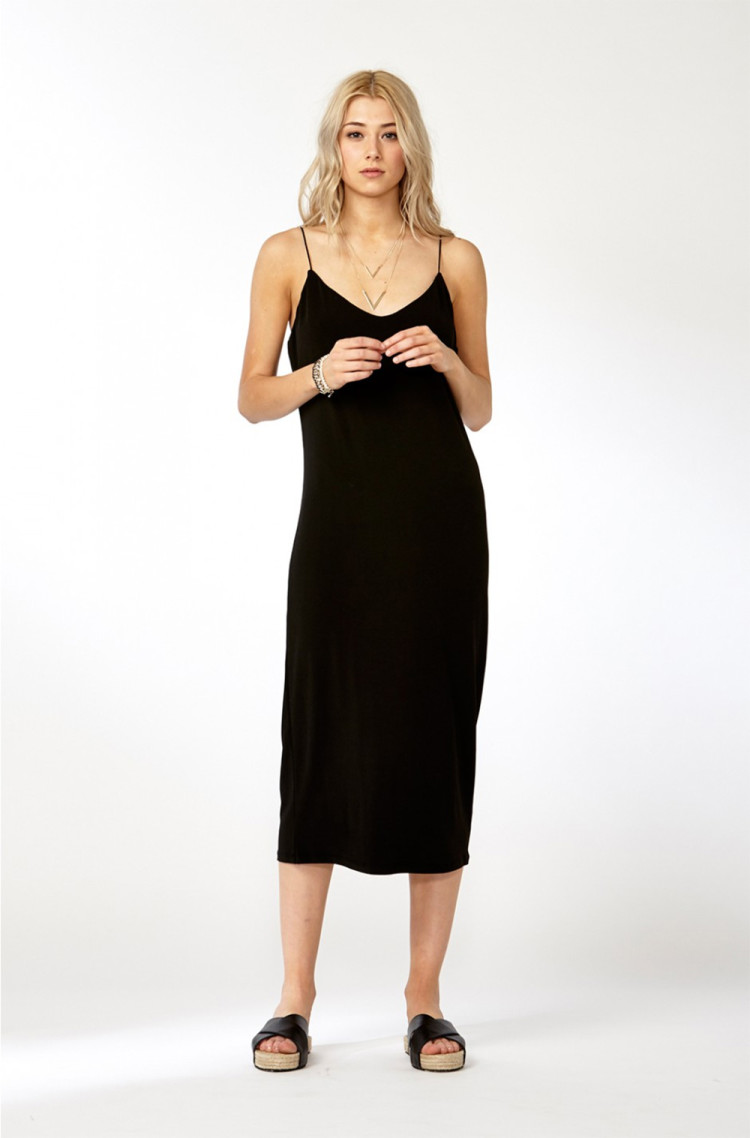 black slip dress nz