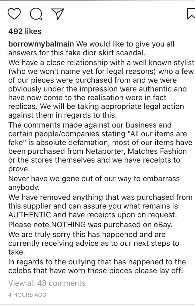 A STYLIST HAS BEEN PASSING OFF FAKES AS DESIGNER AND TRICKING INFLUENCERS