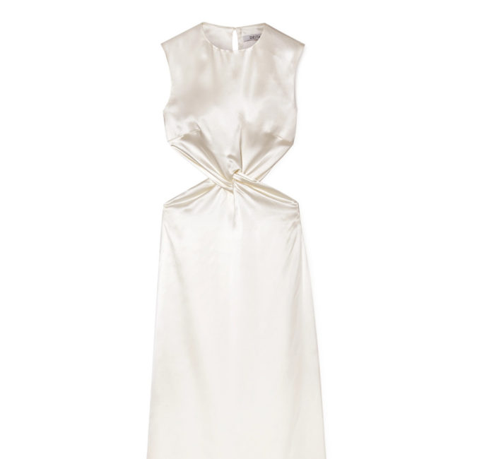 Deitas Olympia knotted cutout silk-satin maxi dress, $902 USD from Net-a-Porter-image_1000x1250 | Non-bridal dresses you could 100% get married in