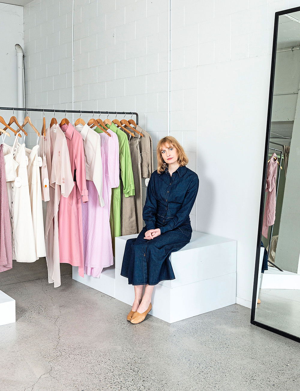 A simple interior is the perfect backdrop for this colourful fashion line_Pennysage-nov1