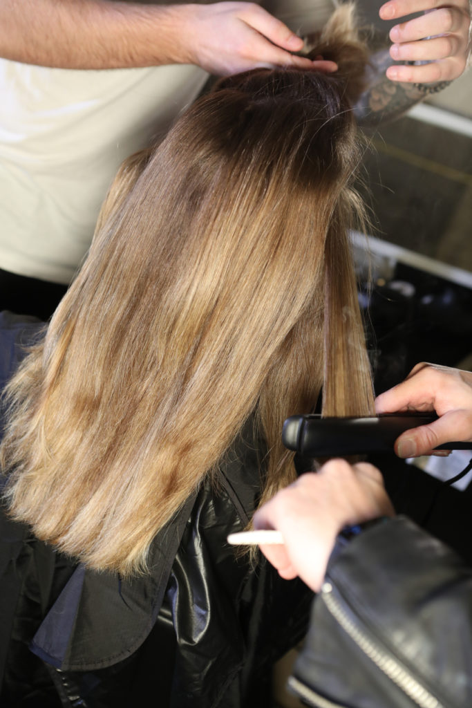 Backstage at Dion Lee’s AW19 runway show at New York Fashion Week, hairstylist Eugene Souleiman shows us how to recreate the gothic romantic hairstyle.
