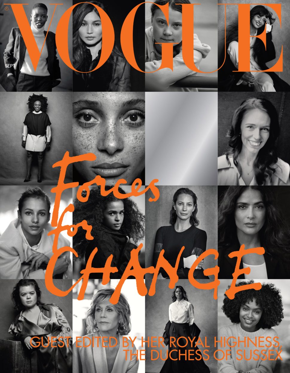 British Vogue's September Issue cover, guest-edited by Megan Markle