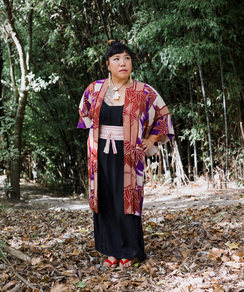 Maiko Miyazaki wearing a vintage kimono